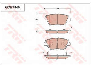 TRW GDB7845 stabdžių trinkelių rinkinys, diskinis stabdys 
 Techninės priežiūros dalys -> Papildomas remontas
581013VA50, 581012TA00