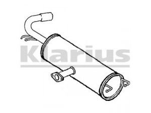 KLARIUS TY615H galinis duslintuvas 
 Išmetimo sistema -> Duslintuvas
1743027130, 1743028161, 1743028180
