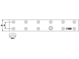 TEXTAR 11025 stabdžio antdėklas, būgninis stabdys