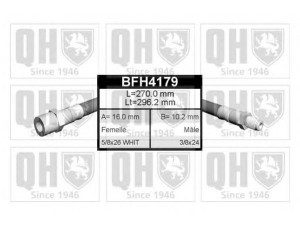 QUINTON HAZELL BFH4179 stabdžių žarnelė 
 Stabdžių sistema -> Stabdžių žarnelės
FBH 6539, GBH 249