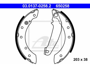 ATE 03.0137-0258.2 stabdžių trinkelių komplektas 
 Techninės priežiūros dalys -> Papildomas remontas
3343436