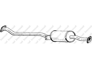 BOSAL 171-277 vidurinis duslintuvas 
 Išmetimo sistema -> Duslintuvas
E306-40-300A, E306-40-300C