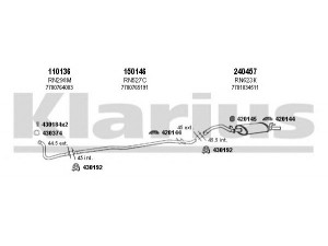 KLARIUS 720580E išmetimo sistema 
 Išmetimo sistema -> Išmetimo sistema, visa