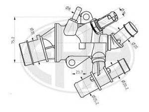 ERA 350020 termostatas, aušinimo skystis 
 Aušinimo sistema -> Termostatas/tarpiklis -> Thermostat
46795667, 60816475