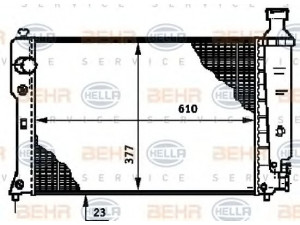 HELLA 8MK 376 719-591 radiatorius, variklio aušinimas 
 Aušinimo sistema -> Radiatorius/alyvos aušintuvas -> Radiatorius/dalys
1301.F8, 1301.G1