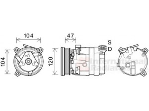 VAN WEZEL 0800K054 kompresorius, oro kondicionierius
96442926, 96450078