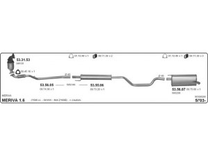 IMASAF 561000290 išmetimo sistema 
 Išmetimo sistema -> Išmetimo sistema, visa