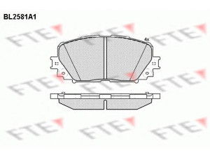 FTE BL2581A1 stabdžių trinkelių rinkinys, diskinis stabdys 
 Techninės priežiūros dalys -> Papildomas remontas
04465-52190, 04465-52240, 04465-52270