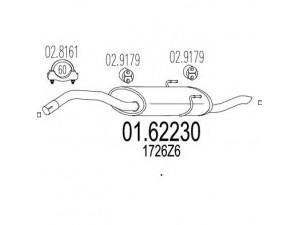 MTS 01.62230 galinis duslintuvas 
 Išmetimo sistema -> Duslintuvas
1726Z6