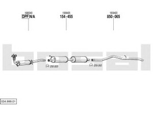 BOSAL 034.999.01 išmetimo sistema 
 Išmetimo sistema -> Išmetimo sistema, visa