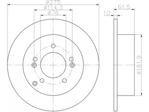 HELLA PAGID 8DD 355 115-991 stabdžių diskas 
 Stabdžių sistema -> Diskinis stabdys -> Stabdžių diskas
584111D000