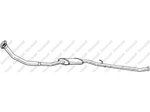 BOSAL 290-839 priekinis duslintuvas 
 Išmetimo sistema -> Duslintuvas
1704.18