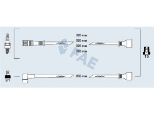 FAE 83220 uždegimo laido komplektas 
 Kibirkšties / kaitinamasis uždegimas -> Uždegimo laidai/jungtys
77 00 732 842