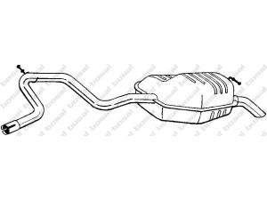 BOSAL 280-865 galinis duslintuvas 
 Išmetimo sistema -> Duslintuvas
1002650, 1011114, 1027966, 1040865
