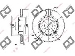 DJ PARTS BD2007 stabdžių diskas 
 Stabdžių sistema -> Diskinis stabdys -> Stabdžių diskas
M818027, 30818027, 308180272, PW820580
