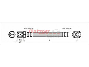METZGER 4117018 stabdžių žarnelė 
 Stabdžių sistema -> Stabdžių žarnelės
4105804, 4213025, 4213026, 4253987