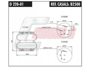 CASALS B2500 dėklas, pneumatinė pakaba