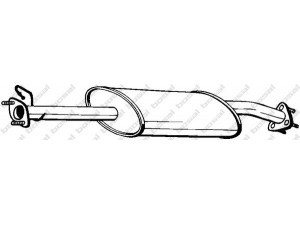 BOSAL 211-073 vidurinis duslintuvas 
 Išmetimo sistema -> Duslintuvas
WCE000040, WCE104450, WCE105180