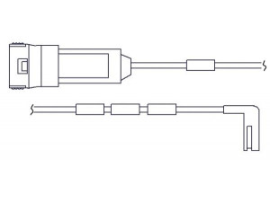 KAWE WS0124A įspėjimo kontaktas, stabdžių trinkelių susidėvėjimas 
 Stabdžių sistema -> Susidėvėjimo indikatorius, stabdžių trinkelės
1238403, 90305792, 1238403, 90305792