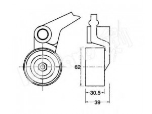 IPS Parts ITB-6240 įtempiklis, paskirstymo diržas