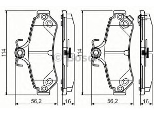 BOSCH 0 986 495 173 stabdžių trinkelių rinkinys, diskinis stabdys 
 Techninės priežiūros dalys -> Papildomas remontas
04466 06080