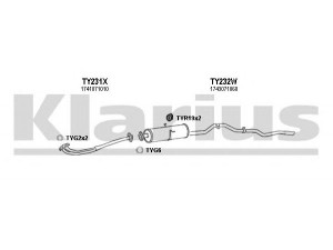 KLARIUS 900258U išmetimo sistema 
 Išmetimo sistema -> Išmetimo sistema, visa