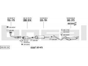 BOSAL 090.081.56 išmetimo sistema 
 Išmetimo sistema -> Išmetimo sistema, visa