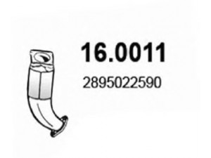 ASSO 16.0011 katalizatoriaus keitiklis 
 Išmetimo sistema -> Katalizatoriaus keitiklis
2895022590