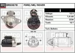 DELCO REMY DRS3678 starteris 
 Elektros įranga -> Starterio sistema -> Starteris
NAD10050, NAD10050E