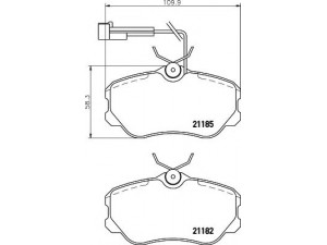 HELLA 8DB 355 017-831 stabdžių trinkelių rinkinys, diskinis stabdys 
 Techninės priežiūros dalys -> Papildomas remontas
9946023, 5892313, 71770967, 793774