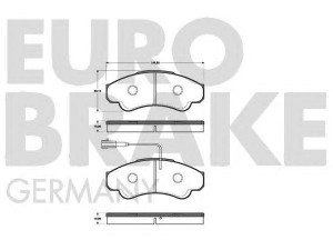 EUROBRAKE 5502221948 stabdžių trinkelių rinkinys, diskinis stabdys 
 Techninės priežiūros dalys -> Papildomas remontas
425245, 425459, 71752978, 77362216