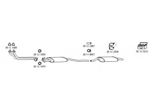 HJS BMW_41 išmetimo sistema 
 Išmetimo sistema -> Išmetimo sistema, visa