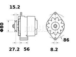 MAHLE ORIGINAL MG 479 kintamosios srovės generatorius
69X 566 77B, RE509106, RE559951