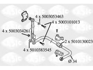 SASIC T251018 remonto komplektas, stabilizatoriaus pakaba
