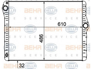 HELLA 8MK 376 777-304 radiatorius, variklio aušinimas 
 Aušinimo sistema -> Radiatorius/alyvos aušintuvas -> Radiatorius/dalys
17 11 7 603 745, 17 11 7 612 954