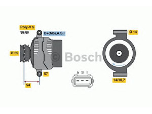 BOSCH 0 986 044 611 kintamosios srovės generatorius 
 Elektros įranga -> Kint. sr. generatorius/dalys -> Kintamosios srovės generatorius
1021397, 1024864, 1031134, 1032652
