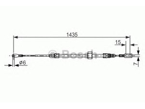 BOSCH 1 987 477 853 trosas, stovėjimo stabdys 
 Stabdžių sistema -> Valdymo svirtys/trosai
901 420 20 85, A 901 420 20 85