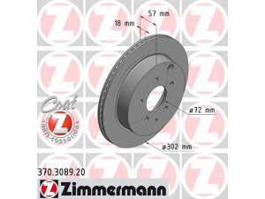 ZIMMERMANN 370.3089.20 stabdžių diskas 
 Stabdžių sistema -> Diskinis stabdys -> Stabdžių diskas
L206-26-251 C, L528-26251