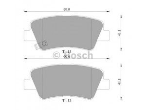 BOSCH 0 986 AB3 121 stabdžių trinkelių rinkinys, diskinis stabdys 
 Techninės priežiūros dalys -> Papildomas remontas
58302-C1A50, 58302 A7B30