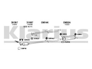 KLARIUS 180603U išmetimo sistema 
 Išmetimo sistema -> Išmetimo sistema, visa