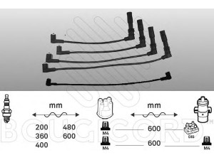 BOUGICORD 4205 uždegimo laido komplektas 
 Kibirkšties / kaitinamasis uždegimas -> Uždegimo laidai/jungtys
N104 529 11