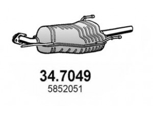 ASSO 34.7049 galinis duslintuvas 
 Išmetimo sistema -> Duslintuvas
13183203, 24422991, 24422994, 24423003