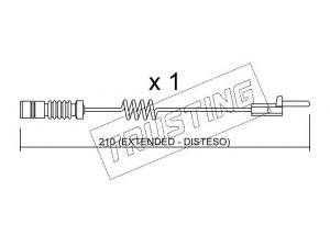 TRUSTING SU.099 įspėjimo kontaktas, stabdžių trinkelių susidėvėjimas 
 Stabdžių sistema -> Susidėvėjimo indikatorius, stabdžių trinkelės
901 540 00 17, 901 540 01 17, 2D0 919 351