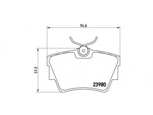 BREMBO P 59 041 stabdžių trinkelių rinkinys, diskinis stabdys 
 Techninės priežiūros dalys -> Papildomas remontas
4406000QAF, 7701054772, 4414029