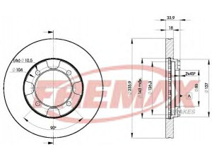 FREMAX BD-8735 stabdžių diskas 
 Stabdžių sistema -> Diskinis stabdys -> Stabdžių diskas
MB618735