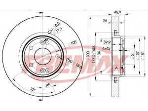 FREMAX BD-2235 stabdžių diskas 
 Stabdžių sistema -> Diskinis stabdys -> Stabdžių diskas
7701 206 614, 8200 007 122