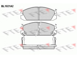 FTE BL1021A2 stabdžių trinkelių rinkinys, diskinis stabdys 
 Techninės priežiūros dalys -> Papildomas remontas
45022-SD2-31277, 45022-SD2-505