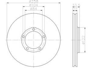 MINTEX MDC926 stabdžių diskas 
 Stabdžių sistema -> Diskinis stabdys -> Stabdžių diskas
MB407030
