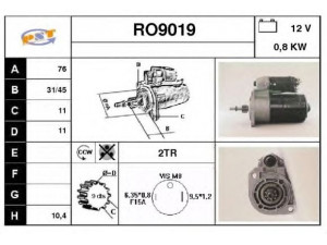 SNRA RO9019 starteris