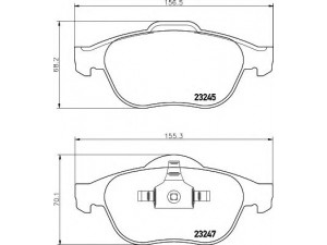 HELLA 8DB 355 009-101 stabdžių trinkelių rinkinys, diskinis stabdys 
 Techninės priežiūros dalys -> Papildomas remontas
410607613R, 7701206599, 7701208182